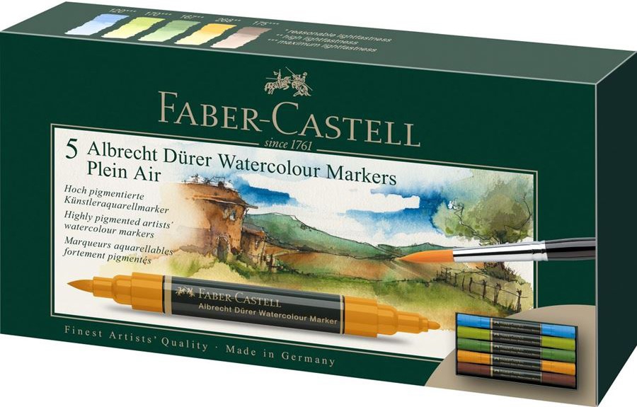 FaberCastell, Watercolor Markers, Plein Air, 5 Pieces Veli store