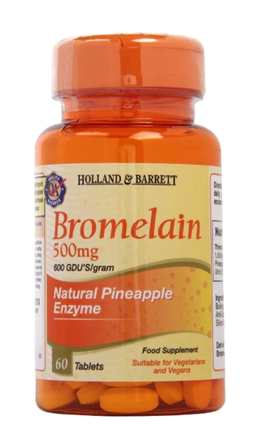 Holland & Barrett Bromelain 500 მგ, 60 ტაბლეტი Veli store