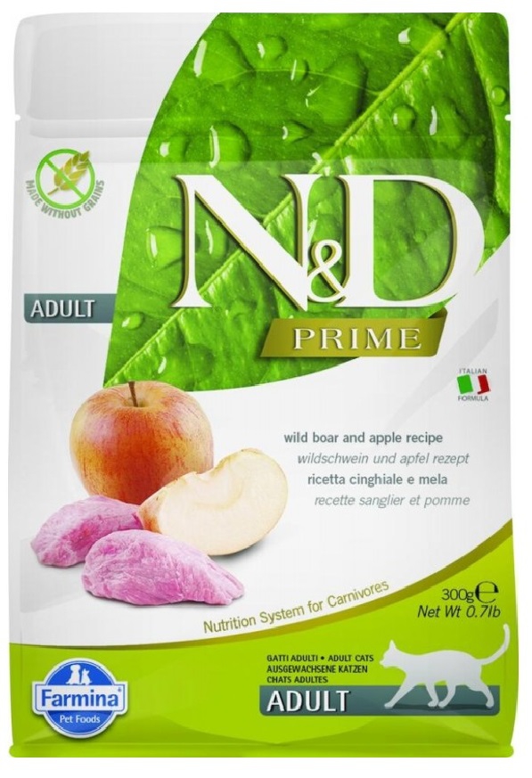 Farmina N&D Prime, კატის მშრალი საკვები, ტახის ხორცით, 0.3 კგ Veli store