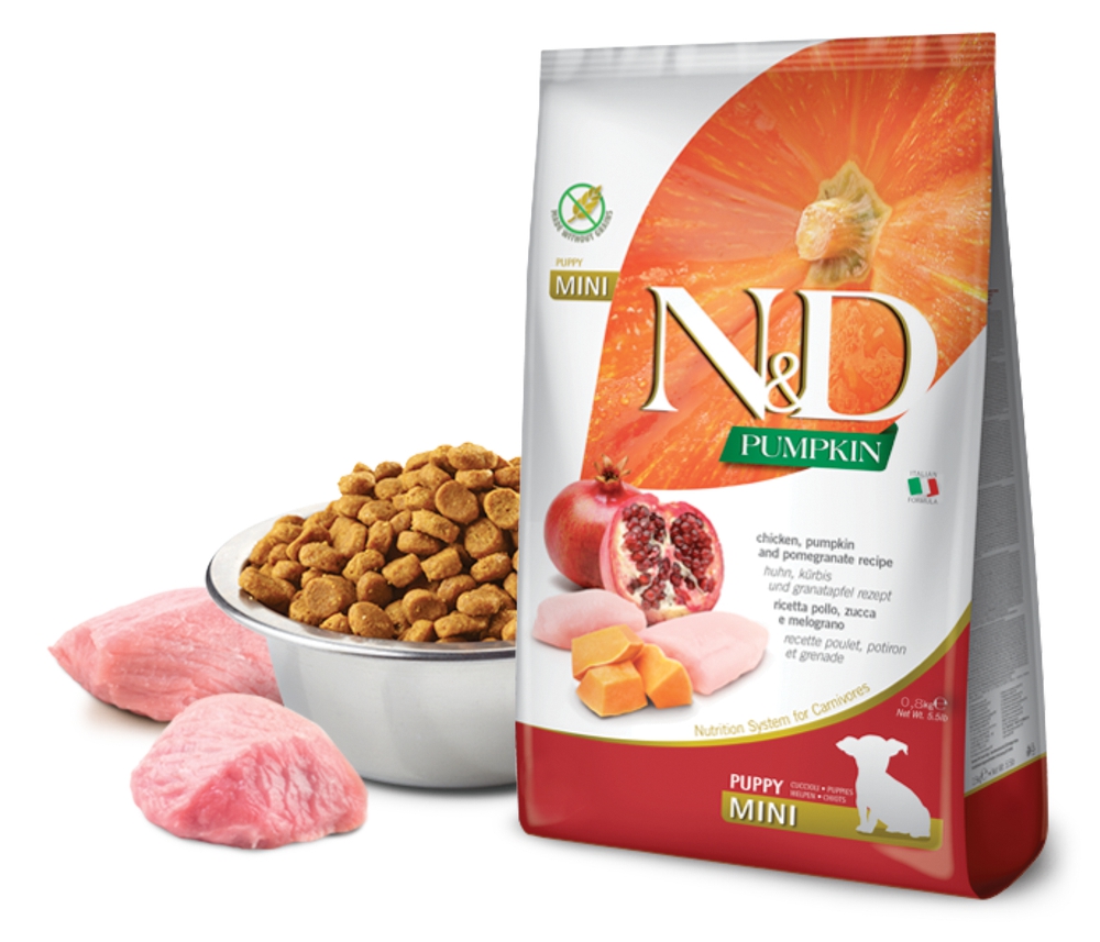 Farmina N&D Pumpkin, ლეკვის მშრალი საკვები, ქათმის ხორცით, 0.8 კგ Veli store