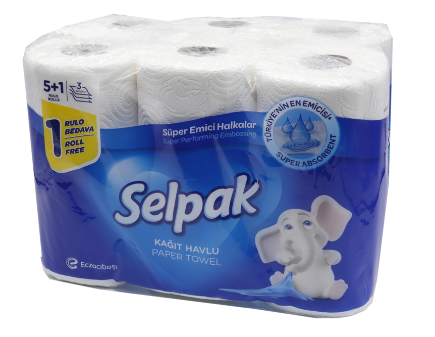 Selpak, Kitchen Paper, 3 Layers, 5+1 Pcs. Veli store