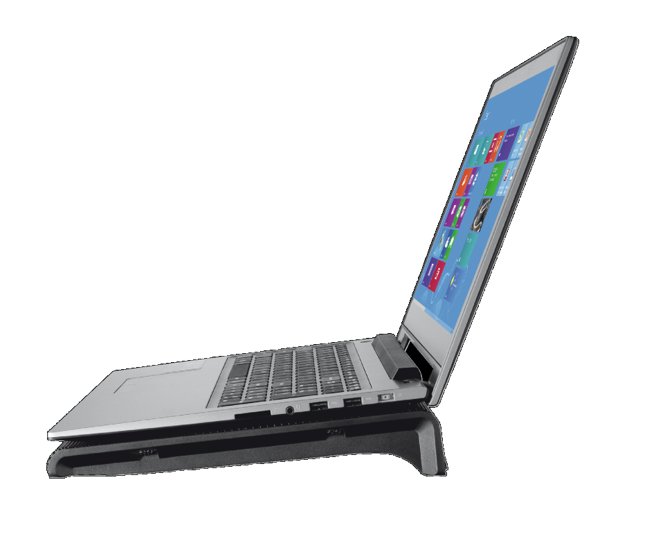 ლეპტოპის სადგამი Trust Azul Laptop Cooling Stand with Dual Fans Black