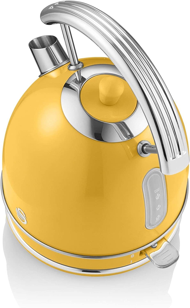 ელექტრო ჩაიდანი Swan Retro SK14630 Dome Electric Kettle Yellow Veli store
