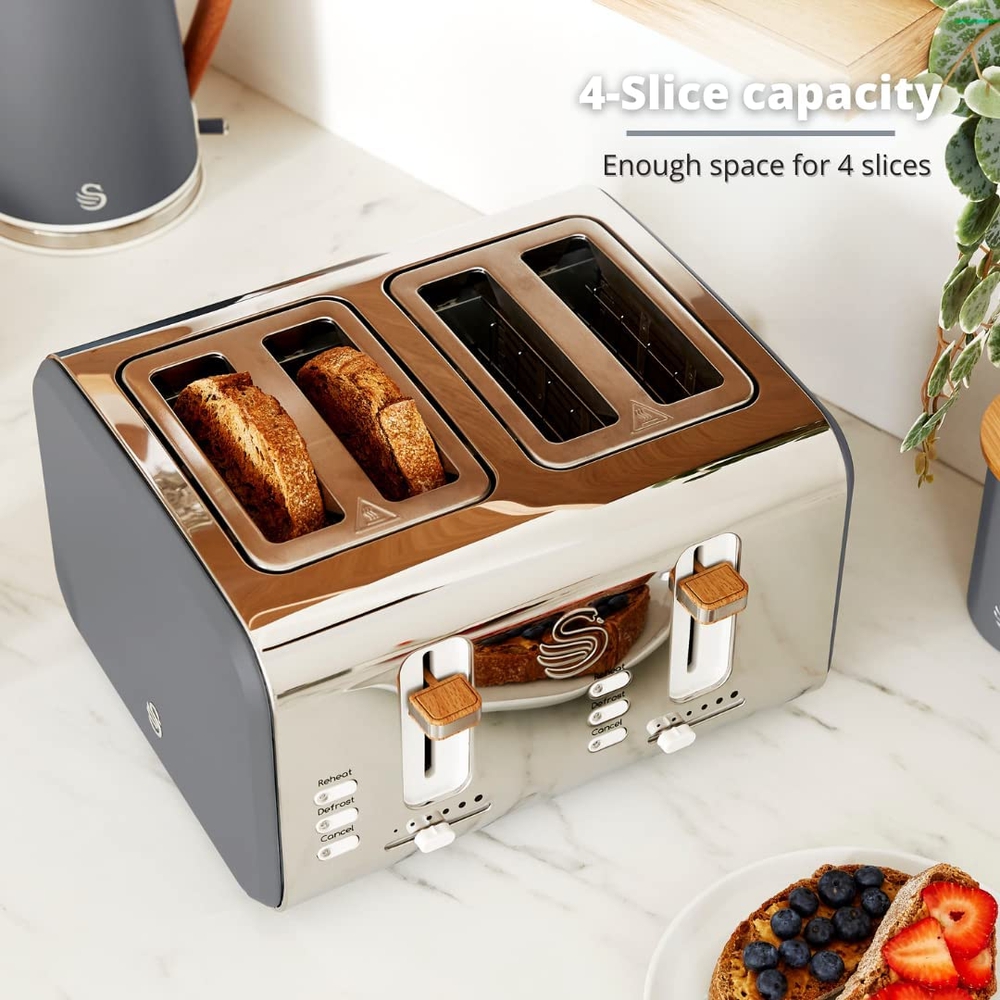 ტოსტერი Swan Nordic ST14620 4 Slice Toaster Gray Veli store