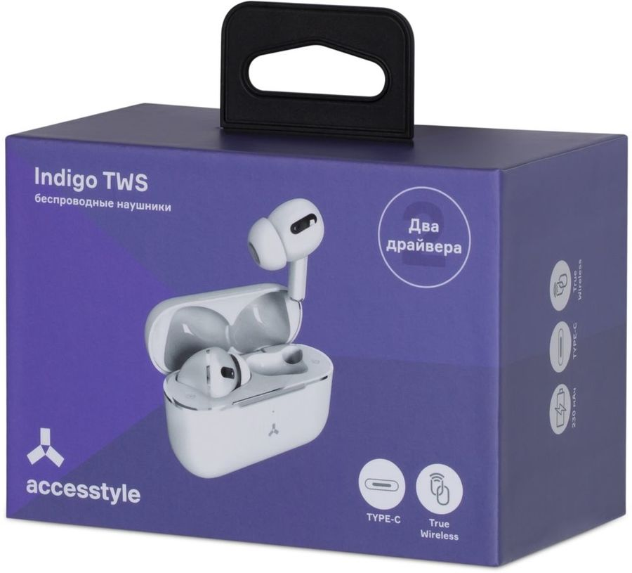 Accesstyle Indigo True Wireless Headphones White - Veli store
