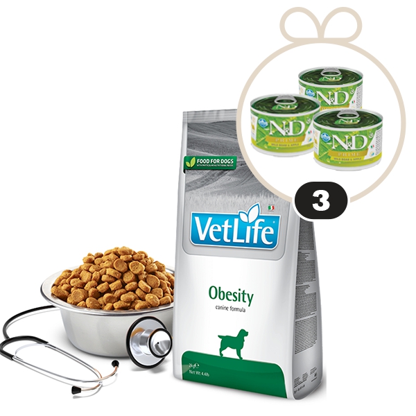 Farmian Vet Life, veterinary dry food for dogs, overweight, 12 kg